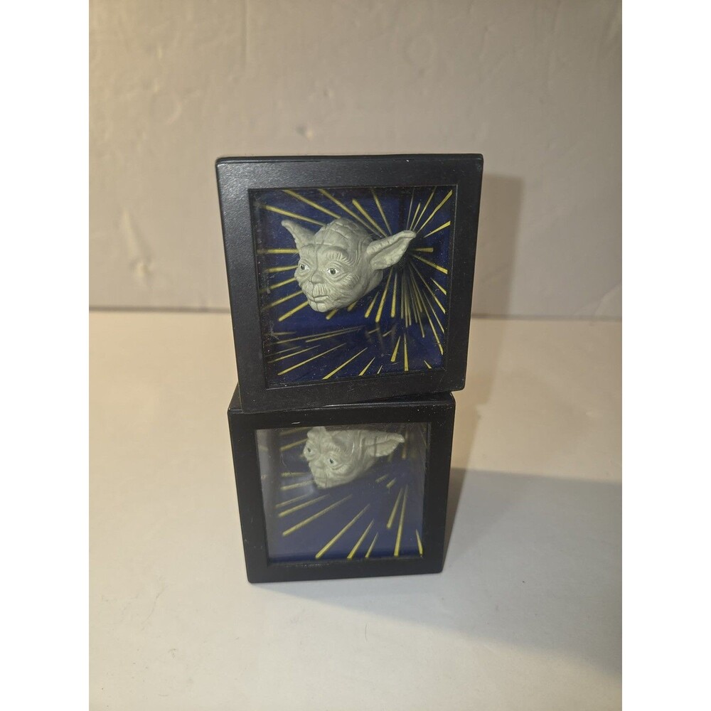 1996 Star Wars Yoda / Darth Vader Magic Mirror Cube Set of 2